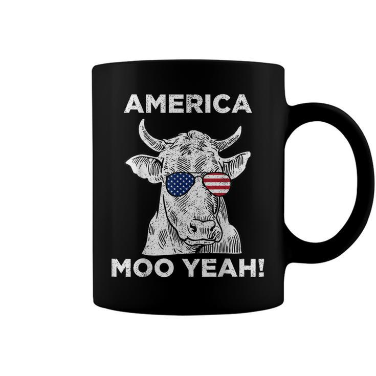 4Th Of July Funny Moo Yeah Cow Glasses T  Boys Girls Us Coffee Mug