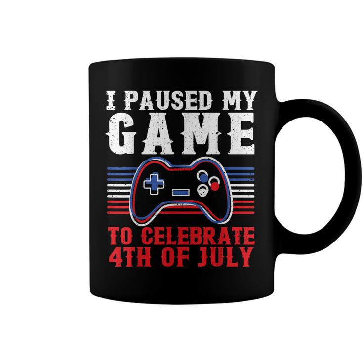 4Th Of July Gamer I Paused My Game To Celebrate 4Th Of July Coffee Mug