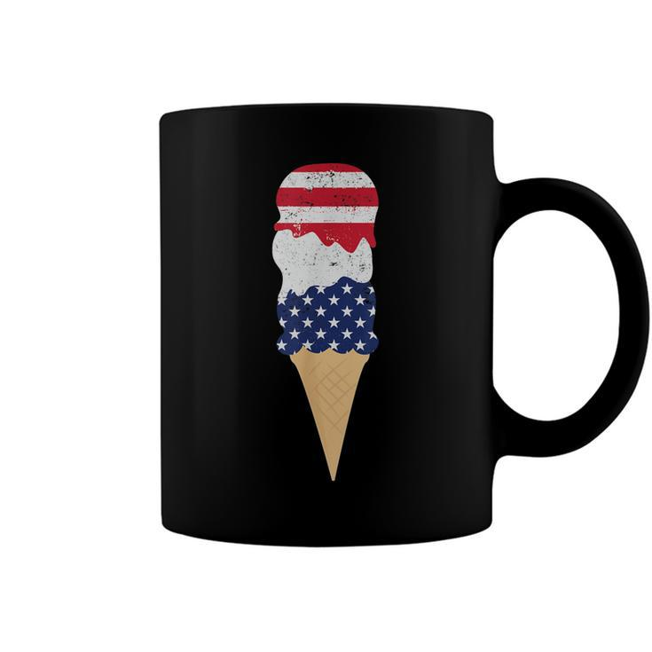 4Th Of July Patriotic Ice Cream  For Independence Day Coffee Mug