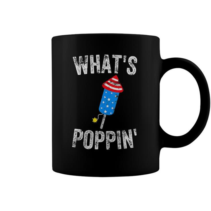 4Th Of July Summer Whats Poppin Funny Firework  Coffee Mug