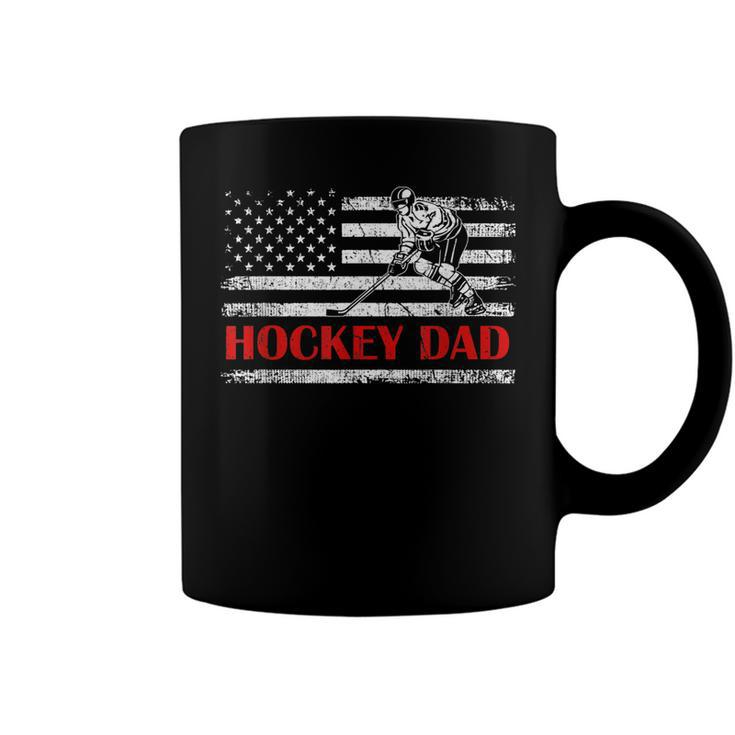4Th Of July Us Flag Hockey Dad Gift For Fathers Day Coffee Mug