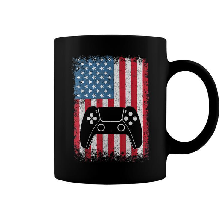 4Th Of July  Video Game Gamer Kids Boys Men Usa Coffee Mug