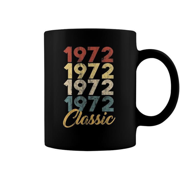 50Th Birthday Born In 1972 Vintage 50 Retro Bday Gift Coffee Mug