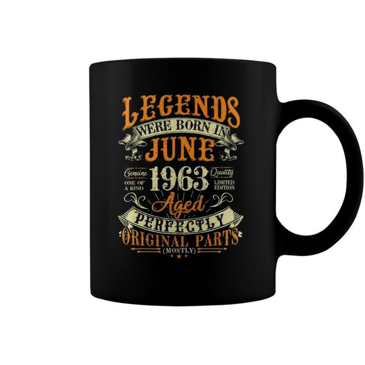 59Th Birthday Gift 59 Years Old Legends Born In June 1963 Birthday Party Coffee Mug