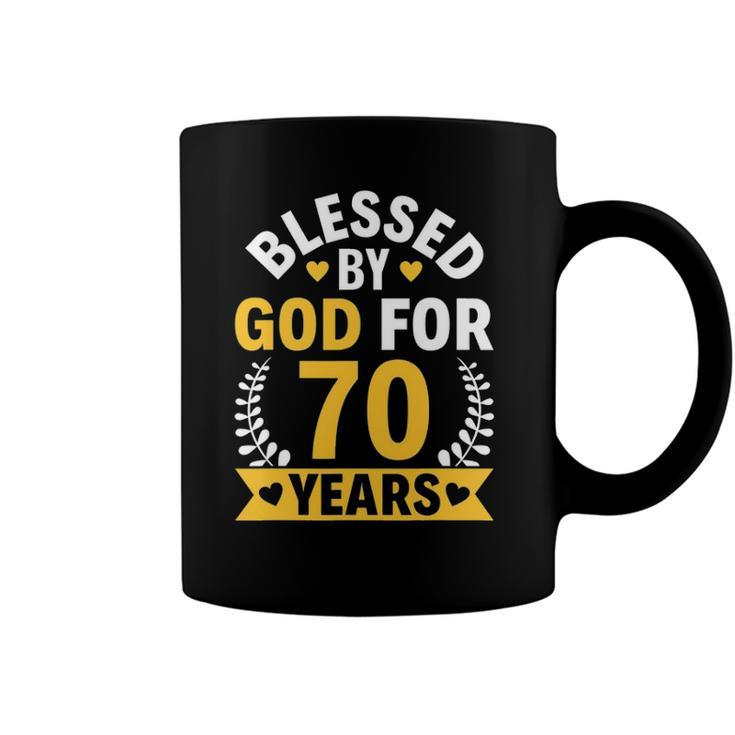 70Th Birthday Man Woman Blessed By God For 70 Years Coffee Mug