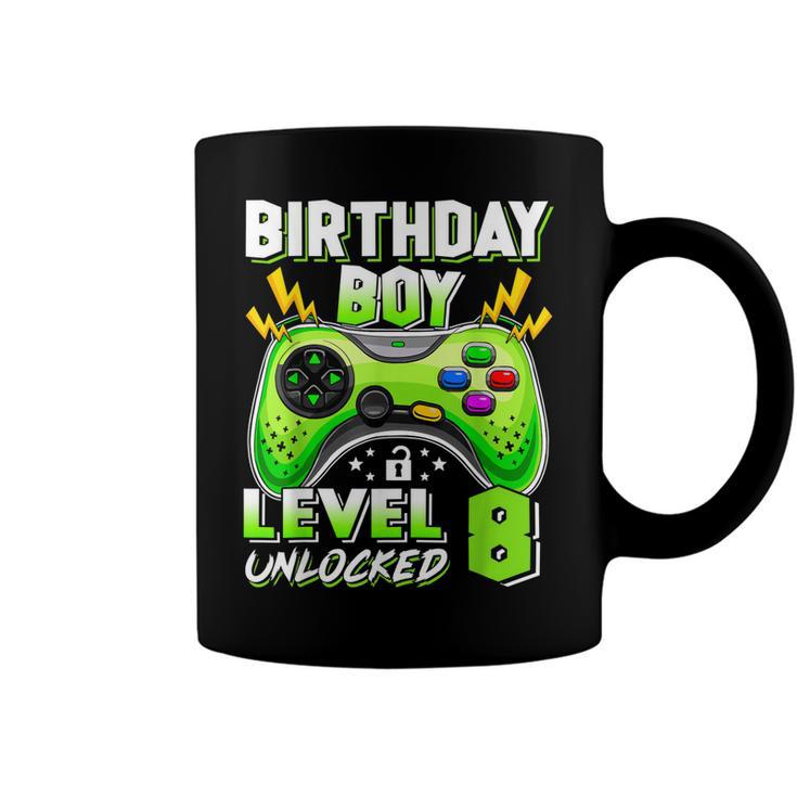 8Th Birthday Boy Level 8 Unlocked Video Game Eight Years Old  Coffee Mug