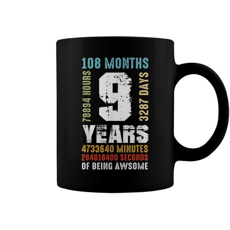 9 Years Being Awesome 9Th Birthday Gift Boy Girl  Coffee Mug