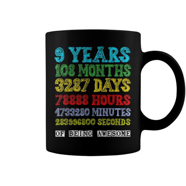 9 Years Of Being Awesome Happy 9Th Birthday Nine Countdown  Coffee Mug