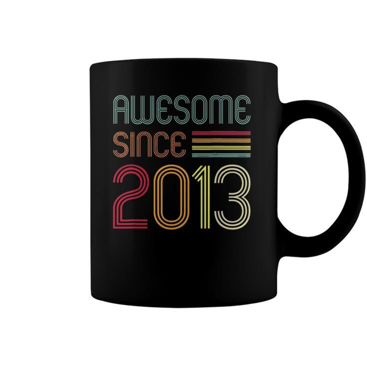 9 Years Old Gifts Awesome Since 2013 9Th Birthday Retro Coffee Mug