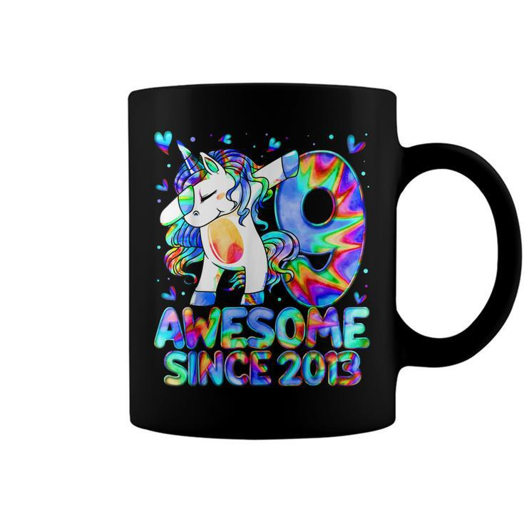 9Th Birthday Colorful Tie Dye 9 Year Old Unicorn Girls Gifts  V2 Coffee Mug
