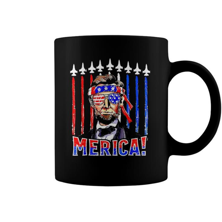 Abraham Lincoln 4Th Of July Merica Patriotic American Flag Coffee Mug