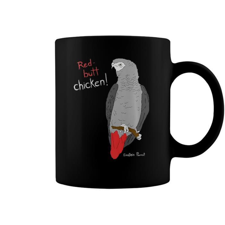 African Grey Parrot Red Butt Chicken  Coffee Mug