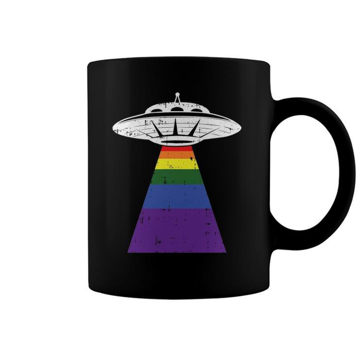 Alien Abduction Gay Pride Lgbtq Gaylien Ufo Proud Ally Coffee Mug