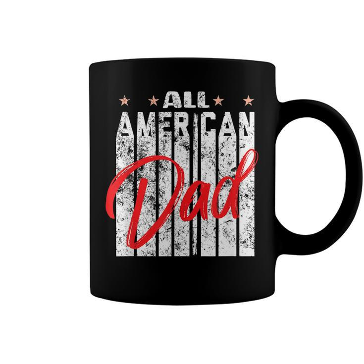 All American Dad Retro 4Th Of July Cool & Funny Melanin Art  Coffee Mug