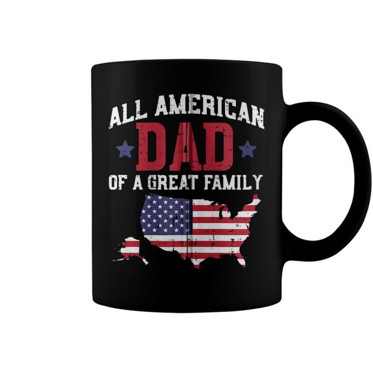 All American Dad Usa Flag 4Th Of July Fourth Patriot Men Zip Coffee Mug