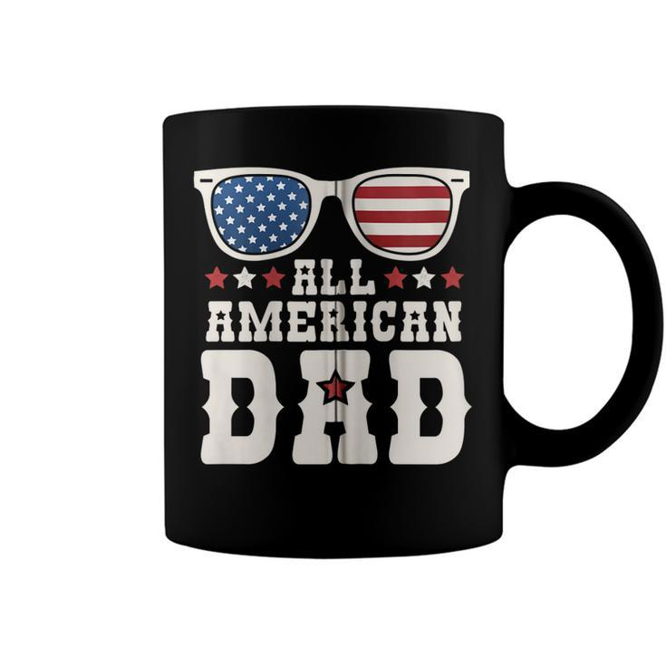 All American Dad Usa Flag Fathers 4Th Of July Day Funny Gift Zip  Coffee Mug