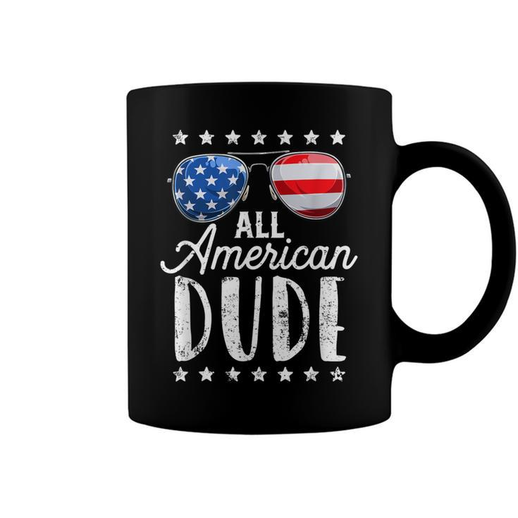 All American Dude 4Th Of July Boys Kids Sunglasses Family  Coffee Mug