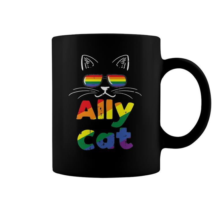 Ally Cat Pride Month Straight Ally Gay Lgbtq Lgbt Women Coffee Mug