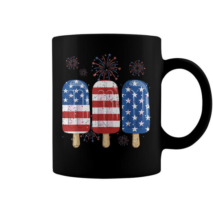 America 4Th Of July Popsicle Ice Cream Us Flag Patriotic  Coffee Mug