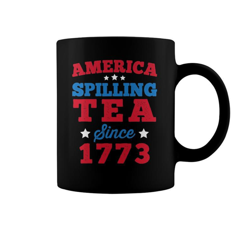 America Spilling Tea Since 1773 Boston Party Funny 4Th July Coffee Mug