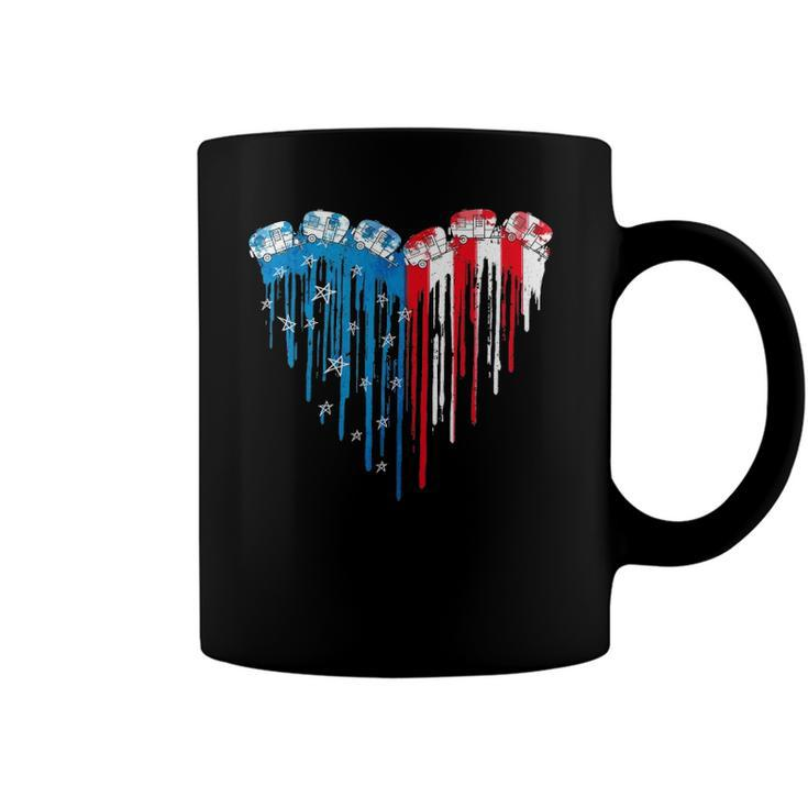 American Flag Heart 4Th Of July Patriotic Funny Coffee Mug