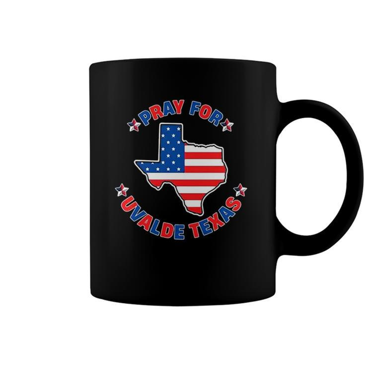 American Flag Pray For Uvalde Texas Coffee Mug