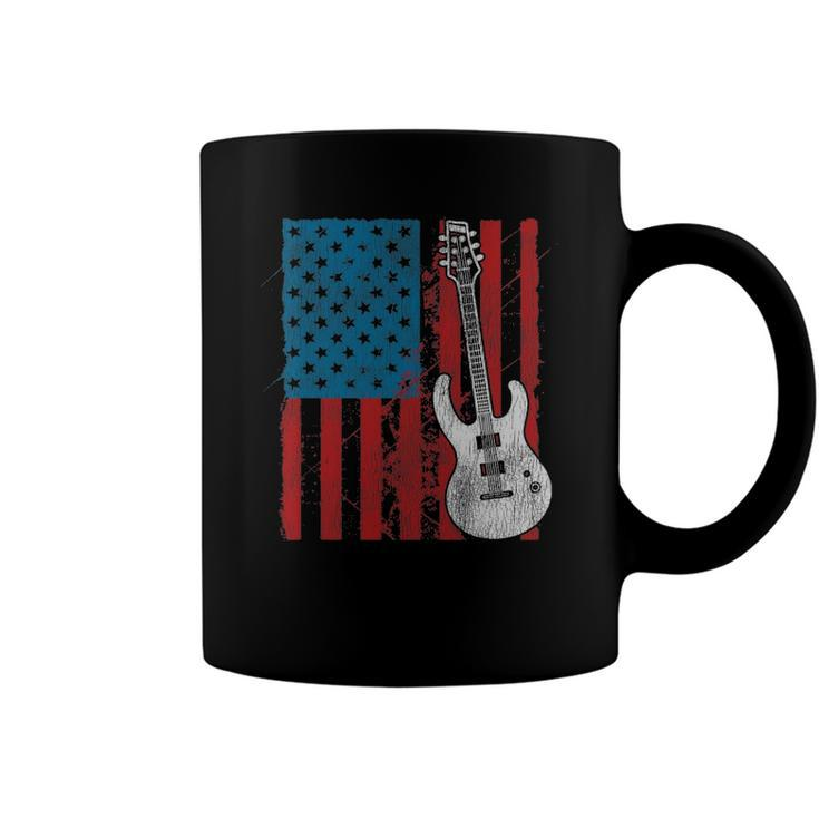 American Pride Guitar Player Gift Guitar Coffee Mug