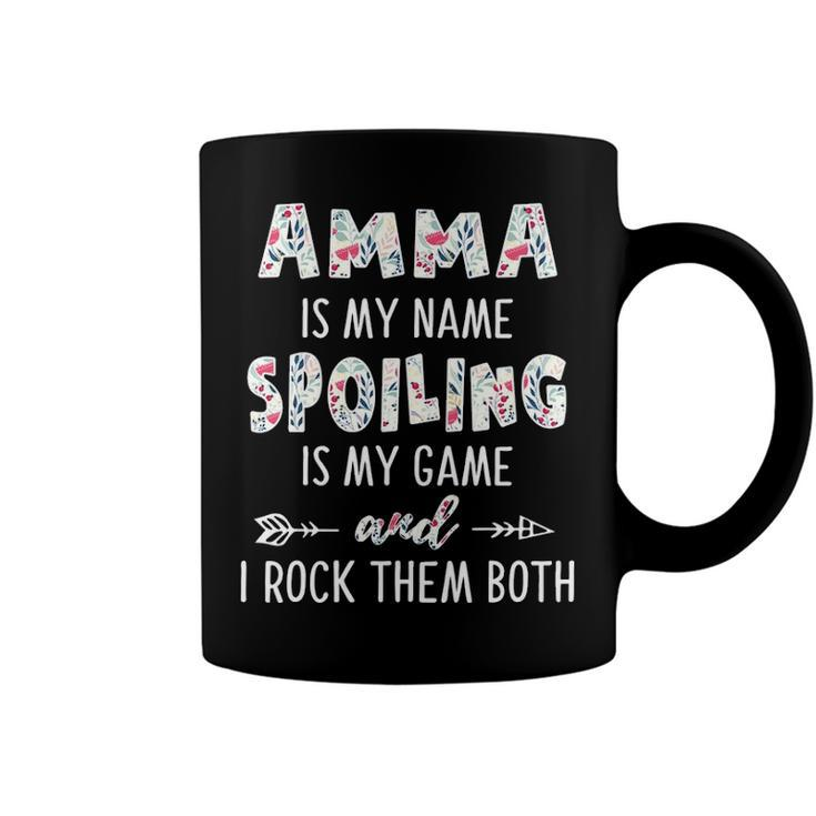 Amma Grandma Gift   Amma Is My Name Spoiling Is My Game Coffee Mug