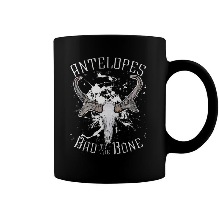 Antelope Bad To The Bone Skull Art Coffee Mug