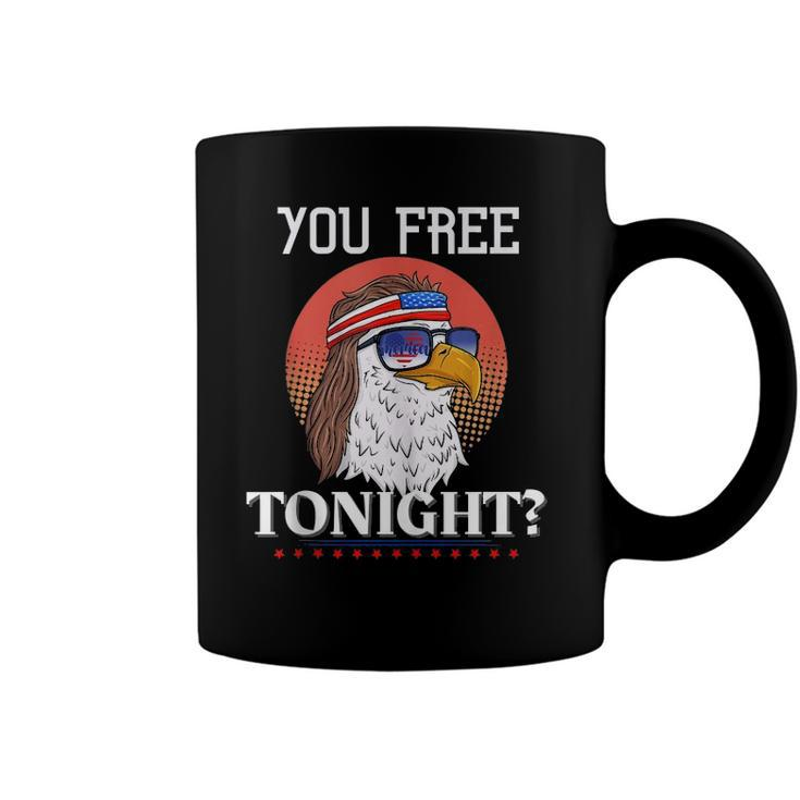Are You Free Tonight 4Th Of July Retro American Bald Eagle  Coffee Mug