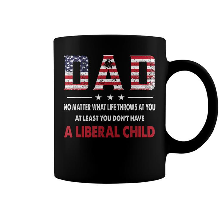 At Least You Dont Have A Liberal Child American Flag  Coffee Mug