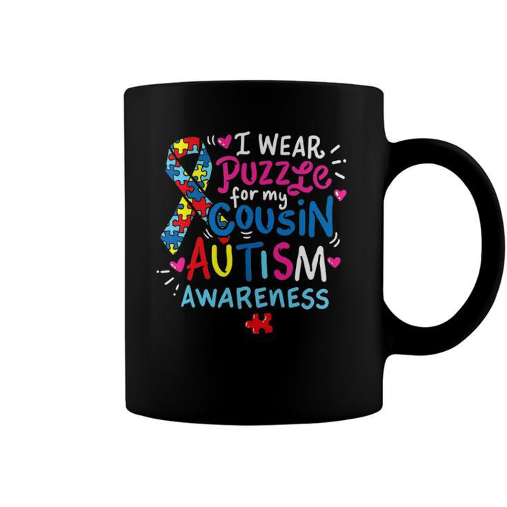 Autism Awareness I Wear Puzzle For My Cousin Coffee Mug