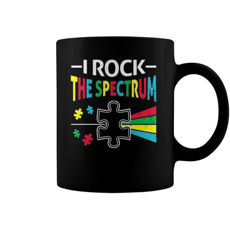 Autism Awareness Support Autistic Kids Rock Spectrum Coffee Mug