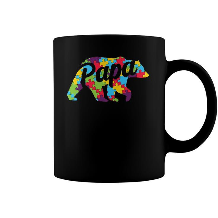 Autism Papa Bear Autism Awareness Coffee Mug
