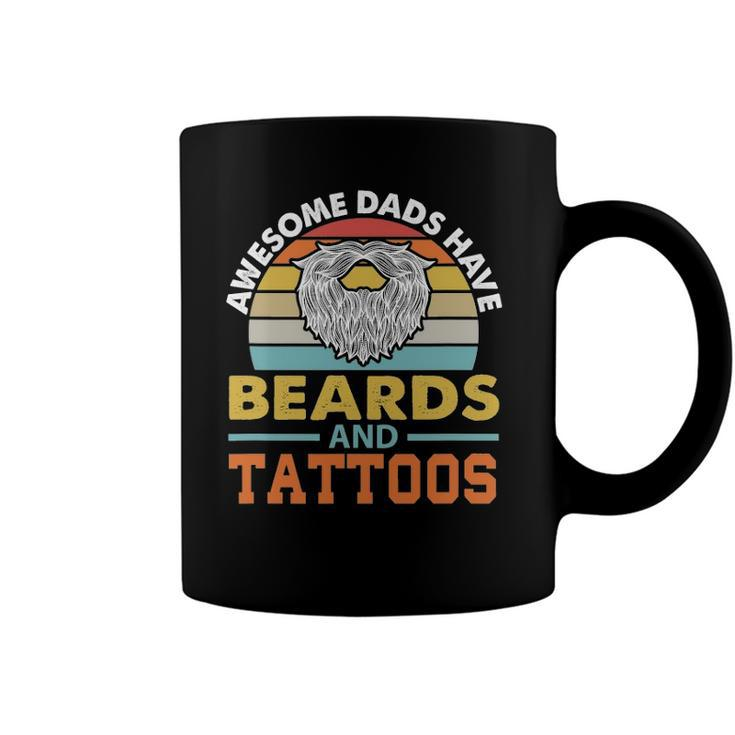 Awesome Dads Have Beards And Tattoo Coffee Mug