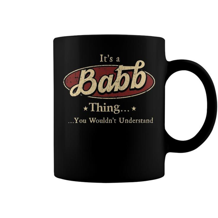 Babb Shirt Personalized Name Gifts T Shirt Name Print T Shirts Shirts With Names Babb Coffee Mug