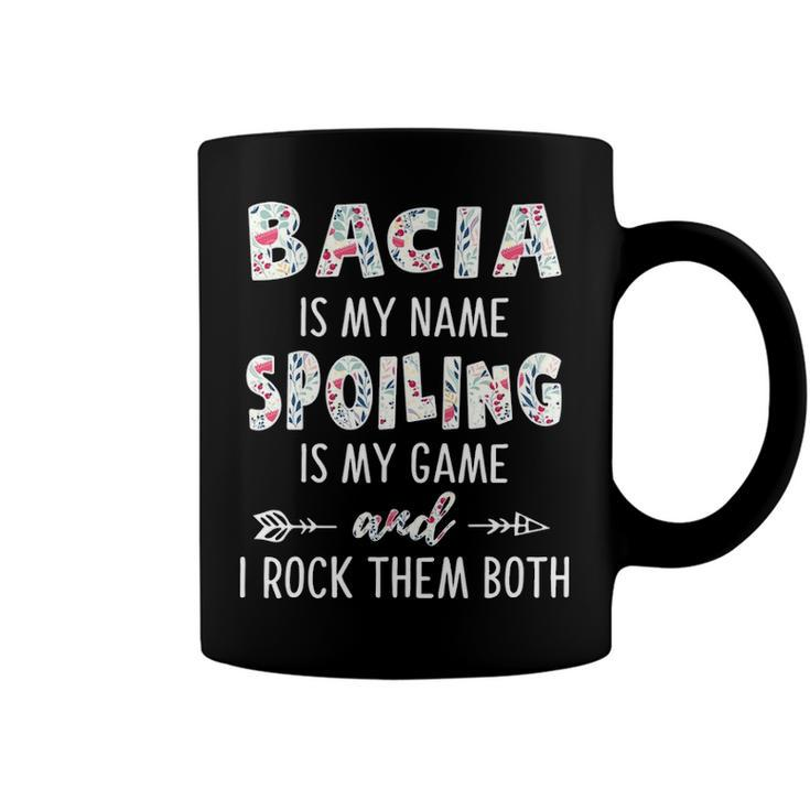 Bacia Grandma Gift   Bacia Is My Name Spoiling Is My Game Coffee Mug