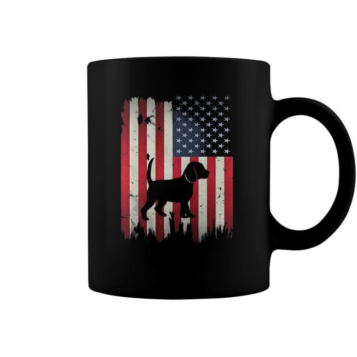 Beagle Dog Usa American Flag 4Th Of July Patriotic Gift Coffee Mug