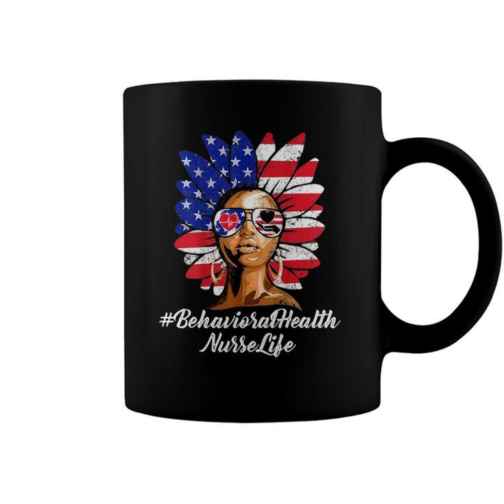 Behavioral Health Nurse 4Th Of July Black Nurse Parents Day Coffee Mug