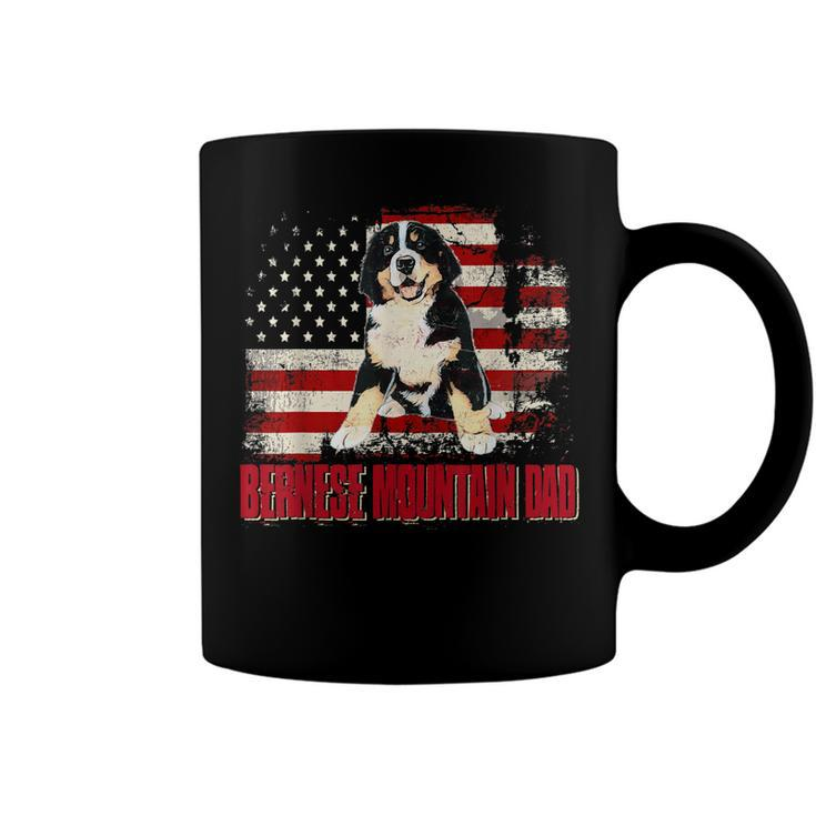 Bernese Mountain Dad American Flag 4Th Of July Dog Lovers V2 Coffee Mug