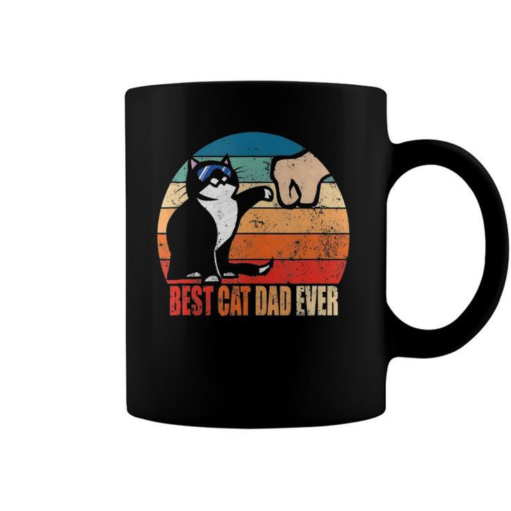 Best Cat Dad Ever Paw Fist Bump Funny Fathers Day Tee  Coffee Mug