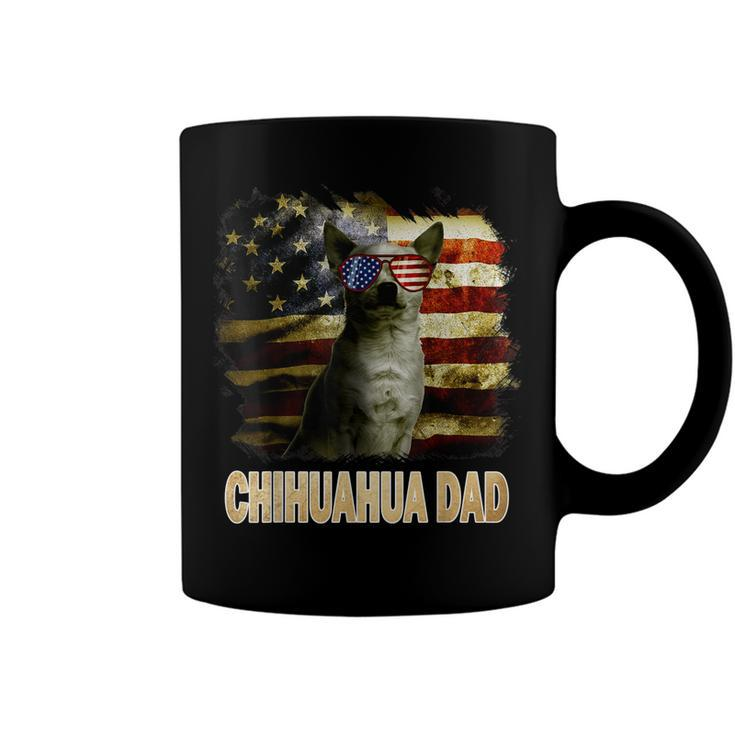 Best Chihuahua Dad Ever American Flag 4Th Of July Vintage  Coffee Mug