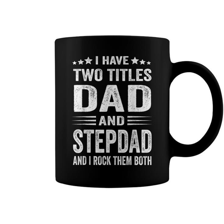 Best Dad And Stepdad  Cute Fathers Day Gift From Wife  V2 Coffee Mug
