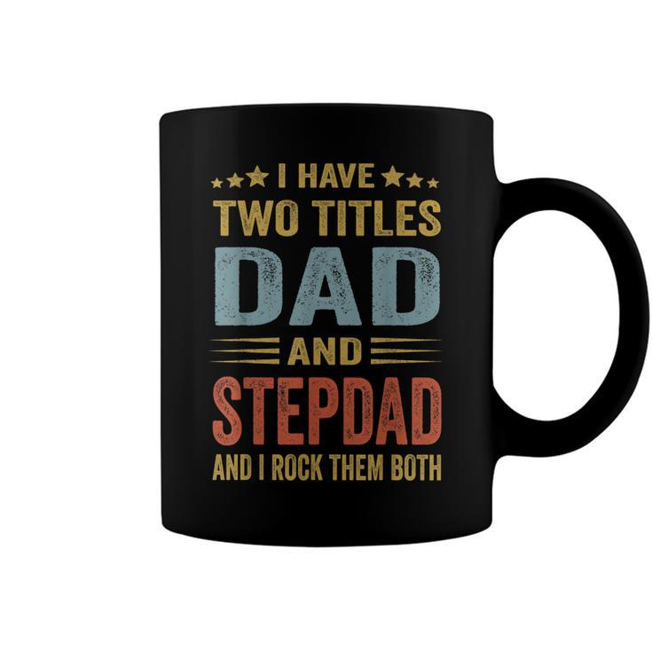 Best Dad And Stepdad  Cute Fathers Day Gift From Wife  V3 Coffee Mug