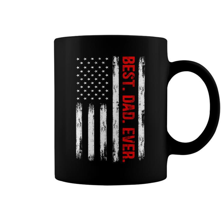 Best Dad Ever American Flag Proud Dad  From Daughter Son Coffee Mug