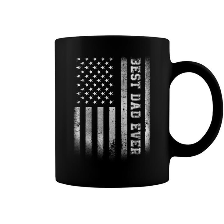 Best Dad Ever Flag American Funny Fathers Day For Dad Son  Coffee Mug