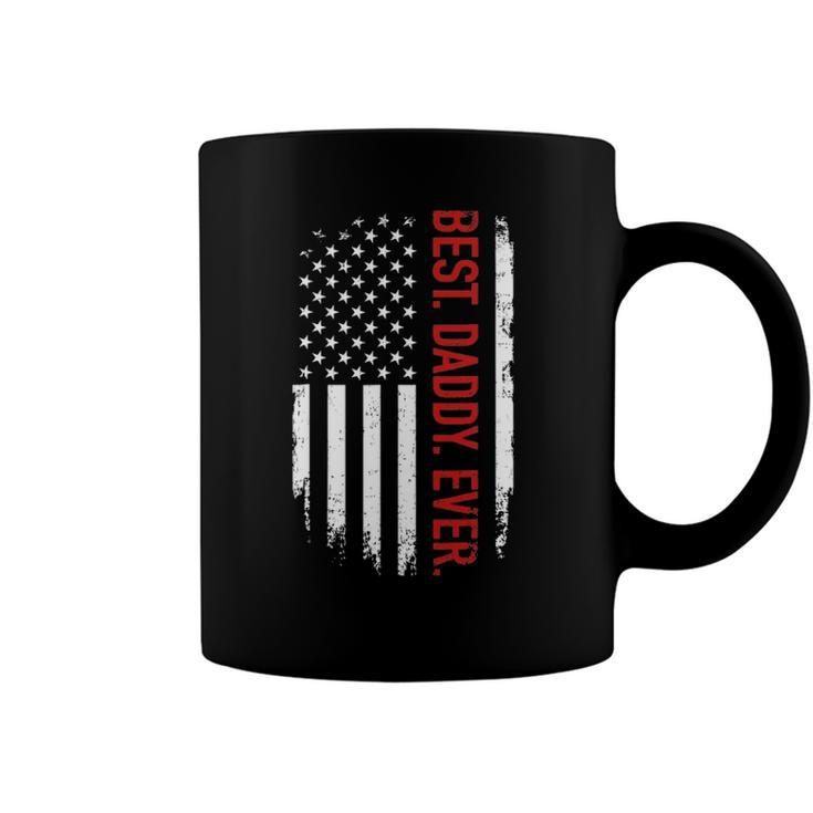 Best Daddy Ever Us American Flag Vintage For Fathers Day Coffee Mug