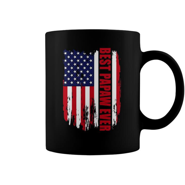 Best Papaw Ever Us Flag Patriotic 4Th Of July American Flag Coffee Mug