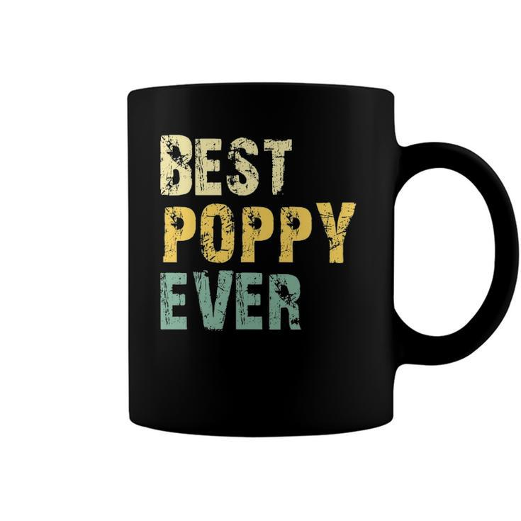 Best Poppy Ever Gift Retro Vintage Fathers Day Coffee Mug