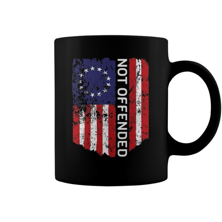 Betsy Ross Flag 1776 Not Offended Vintage American Flag Usa Coffee Mug